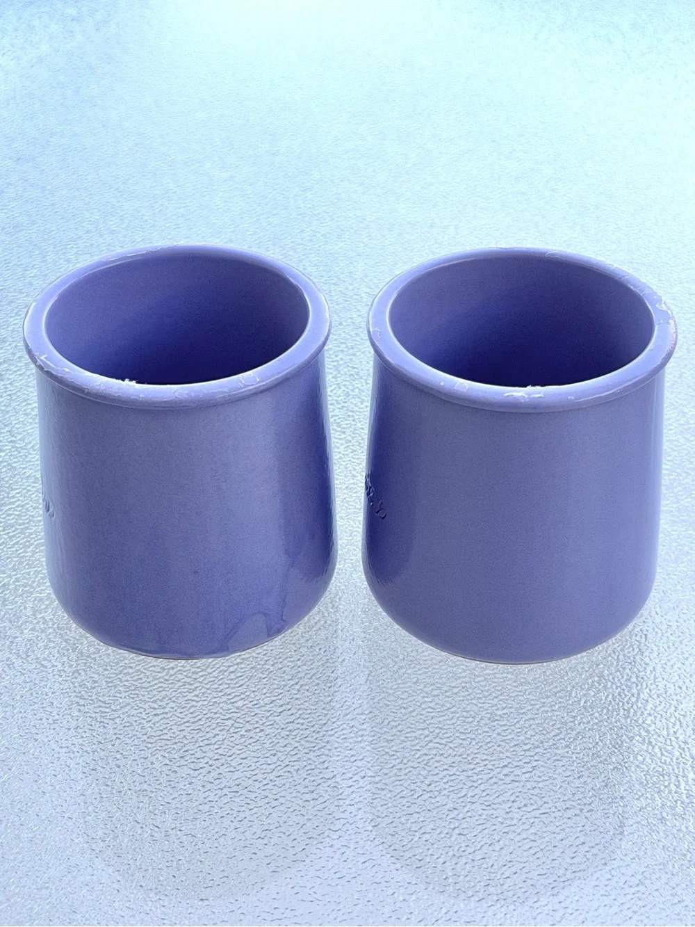 La Fermiere Periwinkle Purple Yogurt Crock Ramekins ~ 2 Piece Set